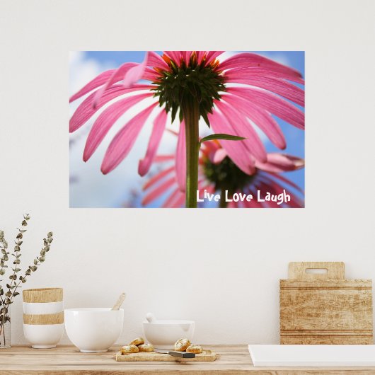 ピンク花びら ポスター (キッチン)