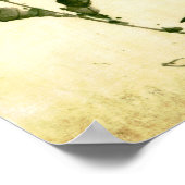 ピンク花北斎日本のファインアート ポスター (角)