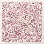 ピンク花崗岩テクスチャガラスコースター ガラスコースター (正面)