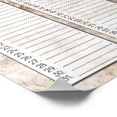 ピンク花崗岩パーペチュアル誕生日カレンダー ポスター (角)