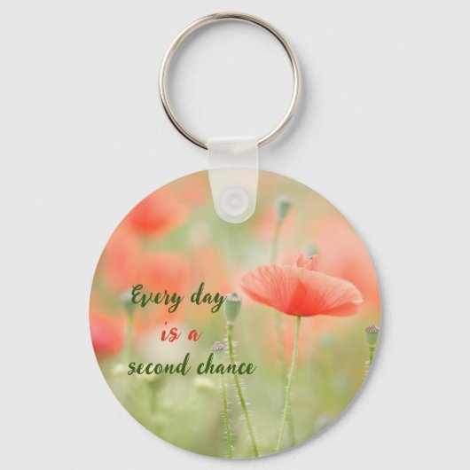 ピンク花弁キーチェーン キーホルダー (正面)