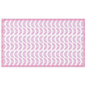 ピンク花弁波形の植物模様 テーブルクロス (正面(横))