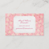 ピンク花柄コピー宇宙 名刺 (裏面)