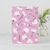 ピンク花柄デザインエレガント – フラワーアート シーズンカード (スタンド正面)