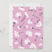 ピンク花柄デザインエレガント – フラワーアート シーズンカード (正面)