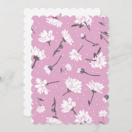 ピンク花柄デザインエレガント – フラワーアート シーズンカード