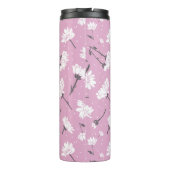 ピンク花柄デザインエレガント – フラワーアート タンブラー (裏面)