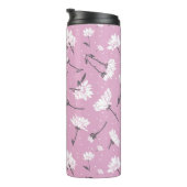 ピンク花柄デザインエレガント – フラワーアート タンブラー (回転右)
