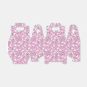 ピンク花柄デザインエレガント – フラワーアート フェイバーボックス (折り畳みなし)