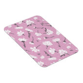 ピンク花柄デザインエレガント – フラワーアート マグネット (右側)