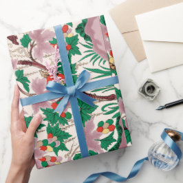 ピンク花柄ラッピング紙 ラッピングペーパー