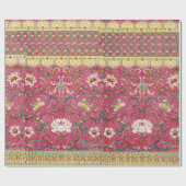 ピンク花柄ラッピング紙 ラッピングペーパー (フラット)