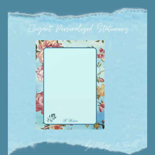 ピンク花模様オンブルーパーソナライズされた