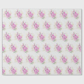 ピンク花模様金ゴールド詳細 | ハッピーマザーズデイ ラッピングペーパー (フラット)