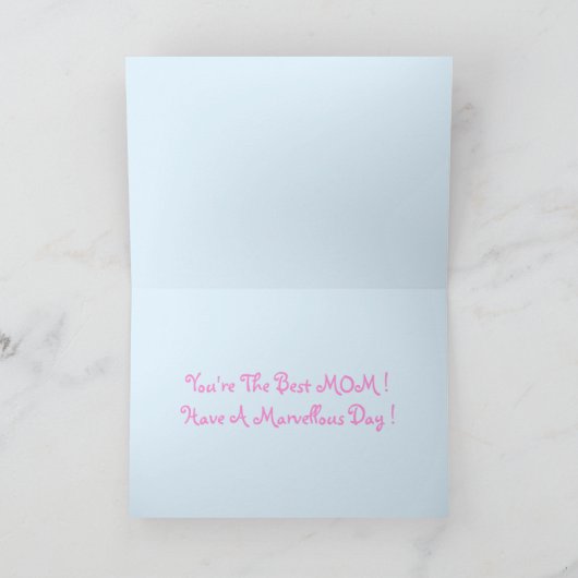 ピンク花模様 – カード (内部)