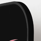 ピンク芸術的お洒落のフラミンゴの色のスプラッシュ ピックルボールラケット (左詳細)