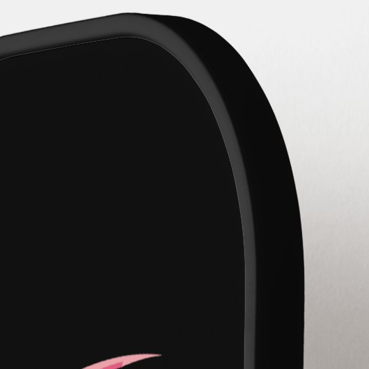 ピンク芸術的お洒落のフラミンゴの色のスプラッシュ ピックルボールラケット (左詳細)