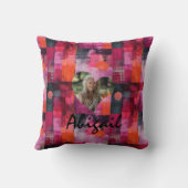 ピンク芸術的のカスタム柄の写真枕 クッション (裏面)