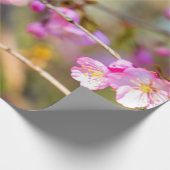 ピンク芸術的の桜の花がさくらんぼ園 ラッピングペーパー (角)