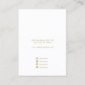 ピンク芸術的の水色のスクリプトイヤリングディスプレイ 名刺 (裏面)