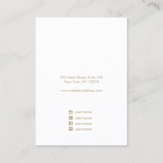 ピンク芸術的の水色のスクリプトイヤリングディスプレイ 名刺 (裏面)