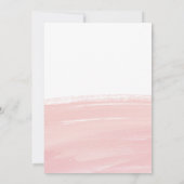 ピンク芸術的の水色ラブフォトカード 招待状 (裏面)