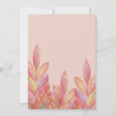 ピンク芸術的の熱帯パーティー水彩 サンキューカード (裏面)