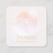 ピンク芸術的ウォーターカラートンフライ美しいスパ スクエア名刺 (正面)