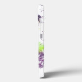 ピンク芸術的パープルフローラ植物学モノグラムの Case-Mate iPhoneケース (裏面 / 左)