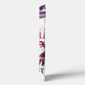 ピンク芸術的パープルフローラ植物学モノグラムの Case-Mate iPhoneケース (裏面 / 右)