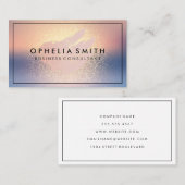 ピンク芸術的ブラシ | グリッターブレンドの背景 名刺 (正面/裏面)