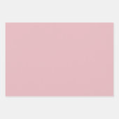 ピンク芸術的ホワイトウィッグ家族クリスマス ラッピングペーパーシート (正面2)