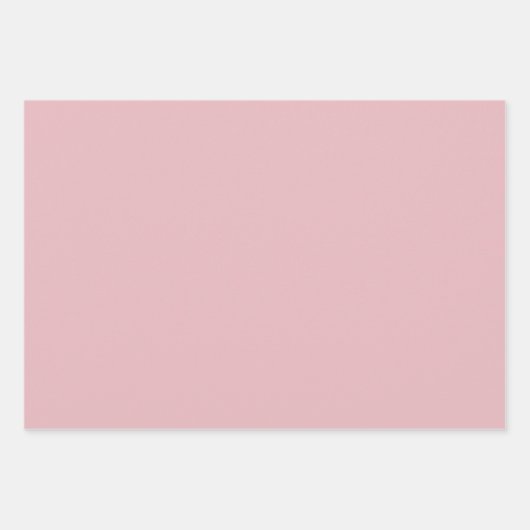 ピンク芸術的ホワイトウィッグ家族クリスマス ラッピングペーパーシート (正面2)