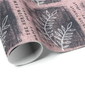 ピンク芸術的ホワイトウィッグ家族クリスマス ラッピングペーパー (ロールコーナー)