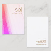 ピンク芸術的マゼンタの水色 名刺 (正面/裏面)