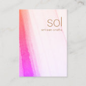 ピンク芸術的マゼンタの水色 名刺 (正面)