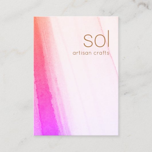 ピンク芸術的マゼンタの水色 名刺 (正面)