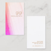 ピンク芸術的マゼンタ抽象芸術水彩 名刺 (正面/裏面)