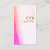 ピンク芸術的マゼンタ抽象芸術水彩 名刺 (正面)