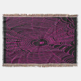 ピンク芸術的色のハロウィーンスパイダーコブドードル スローブランケット