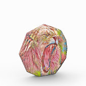 ピンク芸術的色のライオン フォトブロック (左)