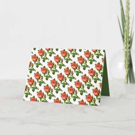 ピンク英語バラ母の日のグリーティングカード カード (正面)