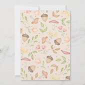 ピンク茶色の水彩森林動物 招待状 (裏面)