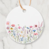 ピンク草原ワイルドフラワーベビーシャワー フェイバータグ (裏面)