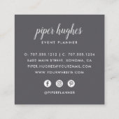 ピンク草原 |シックフローラ スクエア名刺 (裏面)