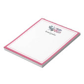 ピンク草原 |パーソナライズされたフローラ ノートパッド (回転)