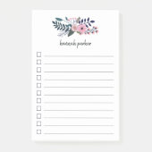 ピンク草原 |リストするフローラの行揃え ポストイット (正面)