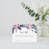 ピンク草原 | 赤ちゃんシャワーおむつラッフルカード エンクロージャーカード (スタンド正面)