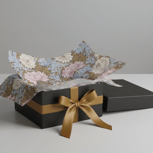 ピンク菊の花ウィリアムモリス 薄葉紙