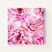 ピンク菊の花手帳 ノートブック (裏面)